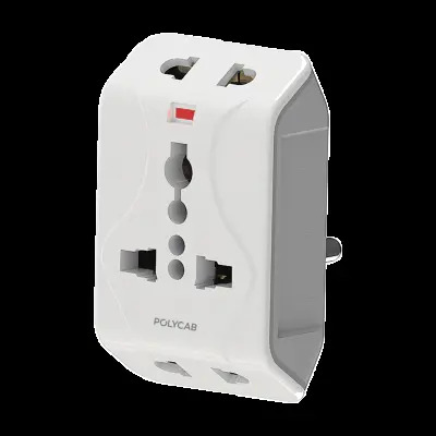ONE UNIVERSAL + TWO 2PIN WITH SURGE PROTECTION