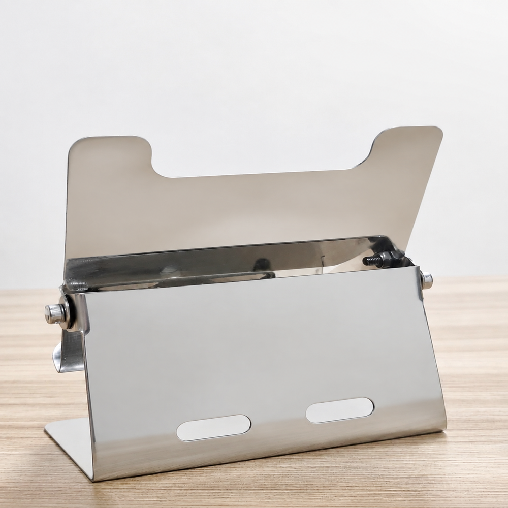 Adjustable Stainless Steel Mobile & Tablet Holder | 1mm SS Metal | Laser Cut | Multi-Angle Stand