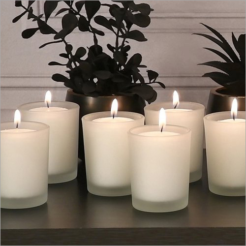 Frosted Candle Glass Votive Holder