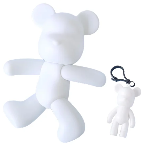 White Vinyl Fluid Taddy Bear