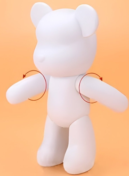 White Vinyl Fluid Taddy Bear