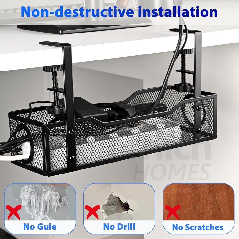 Under Desk Cable Organiser Rack