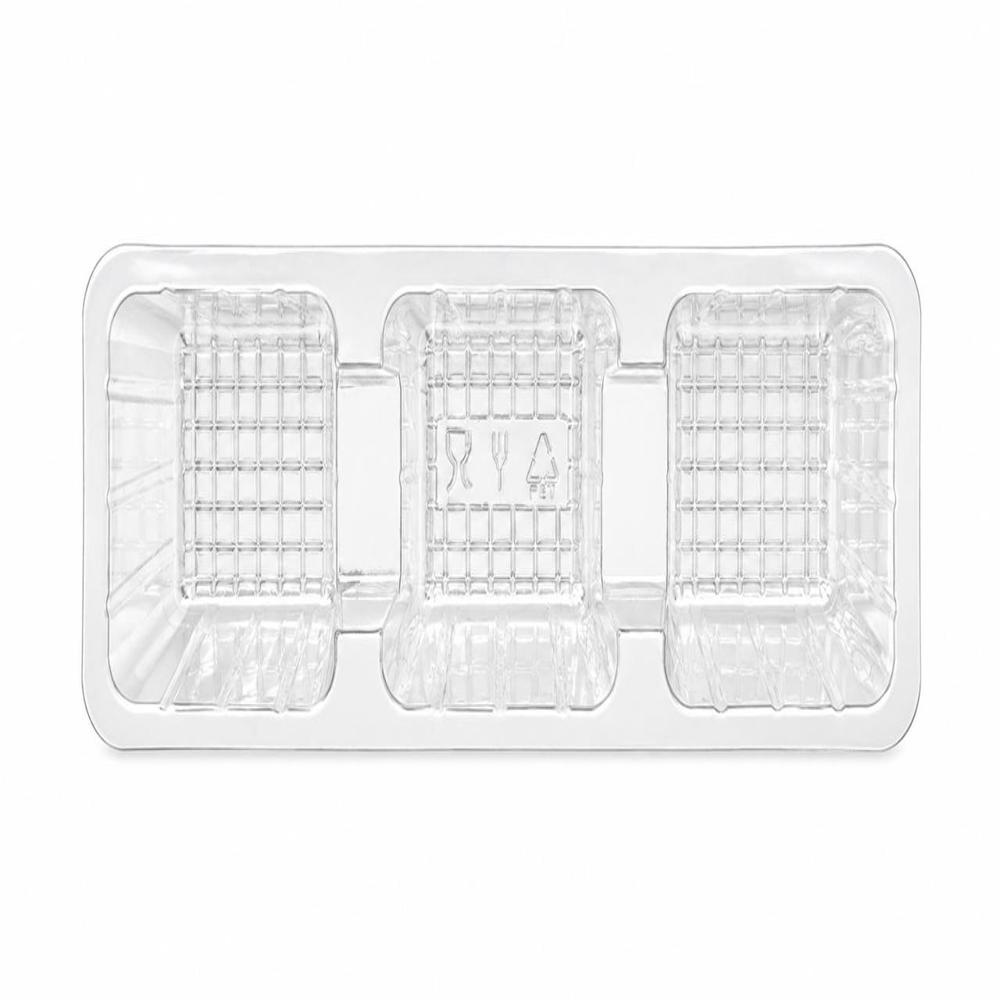 90gm 3 compartment PET Biscuit Packaging Tray