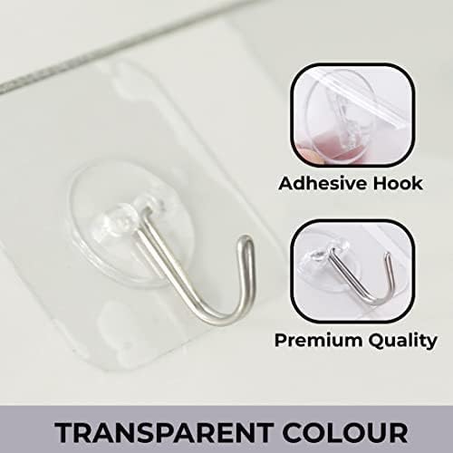 TRANSPARENT ROUND HOOK Hanging Hooks Without Drilling Self Adhesive Hooks