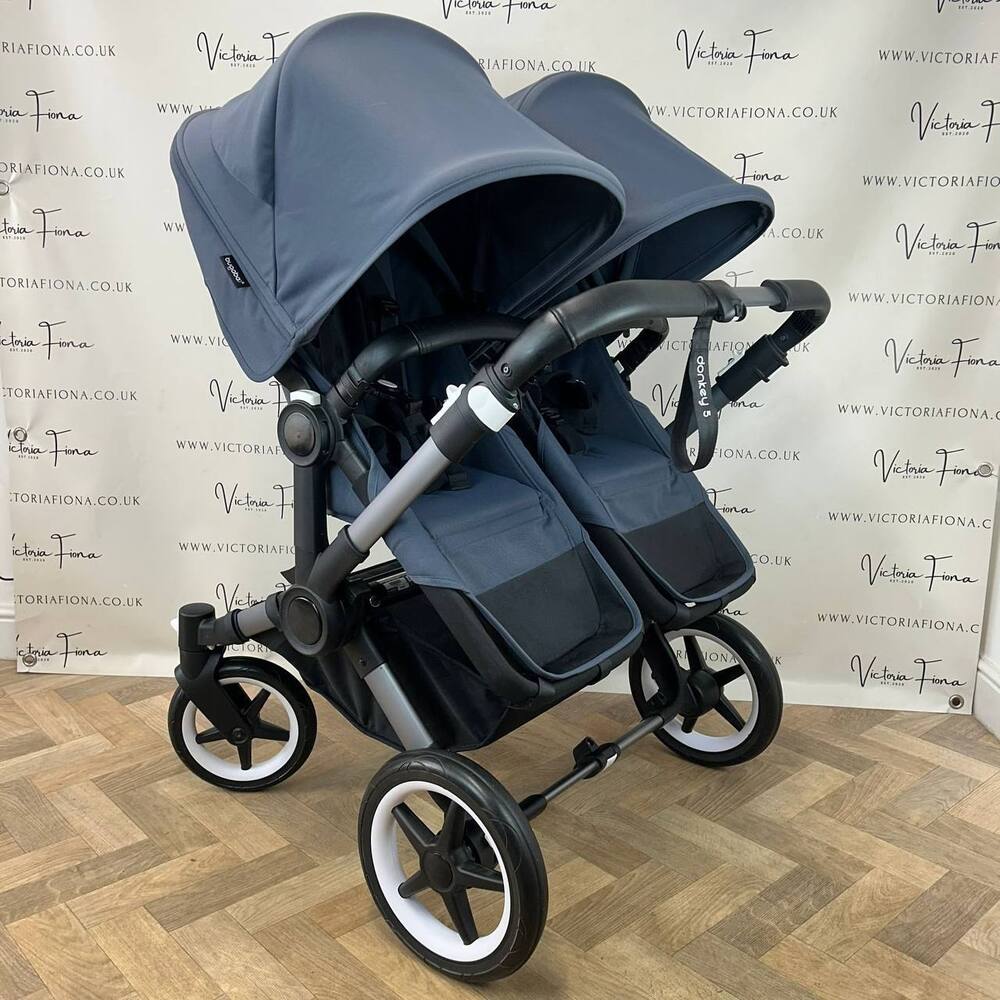 Bugaboo Donkey 5 Twin Baby stroller Pushchair Reversible Seat and One-Hand Control
