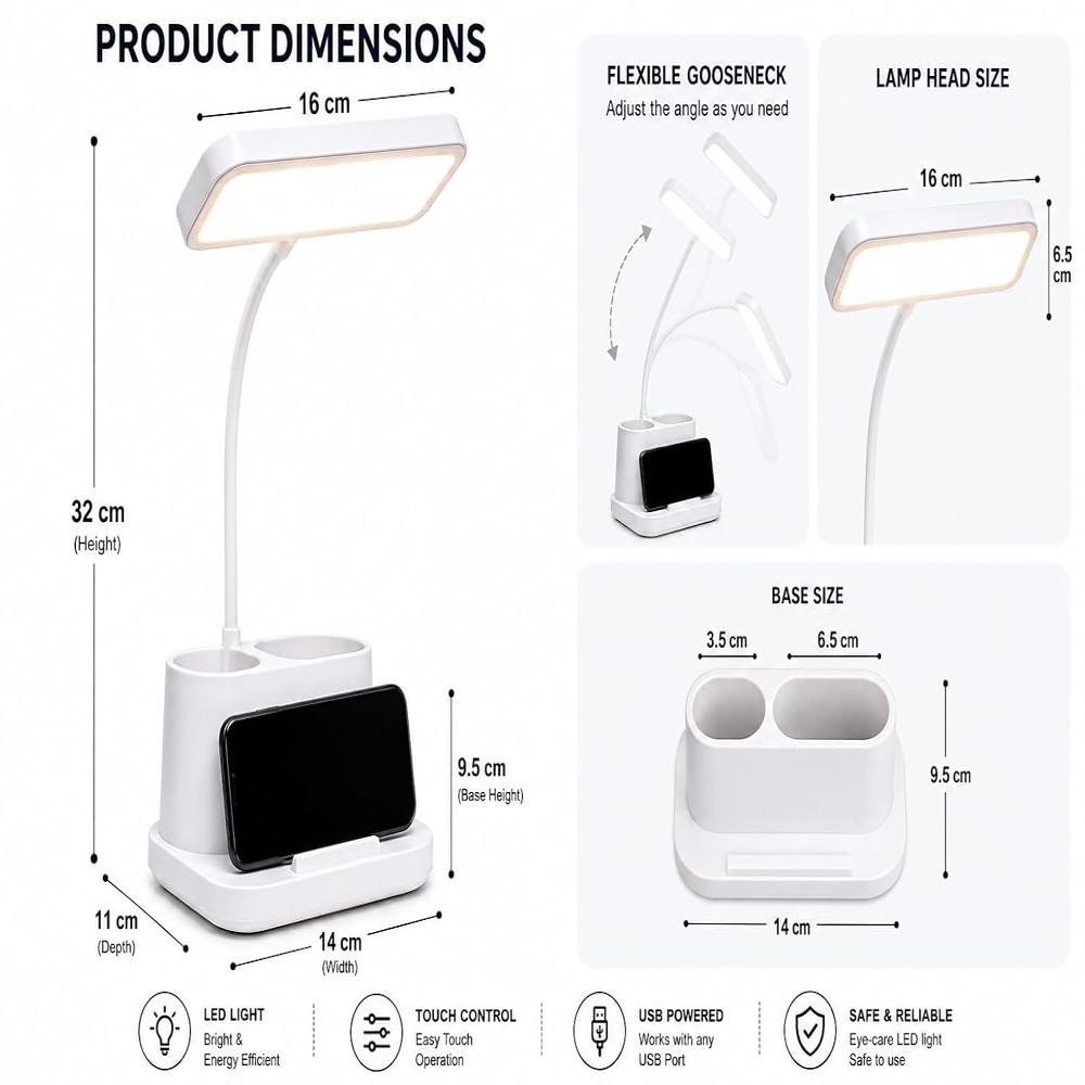 2 in 1 Desk Lamp With Pen Holder