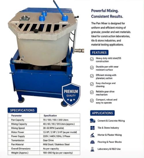 Pan Concrete Mixer