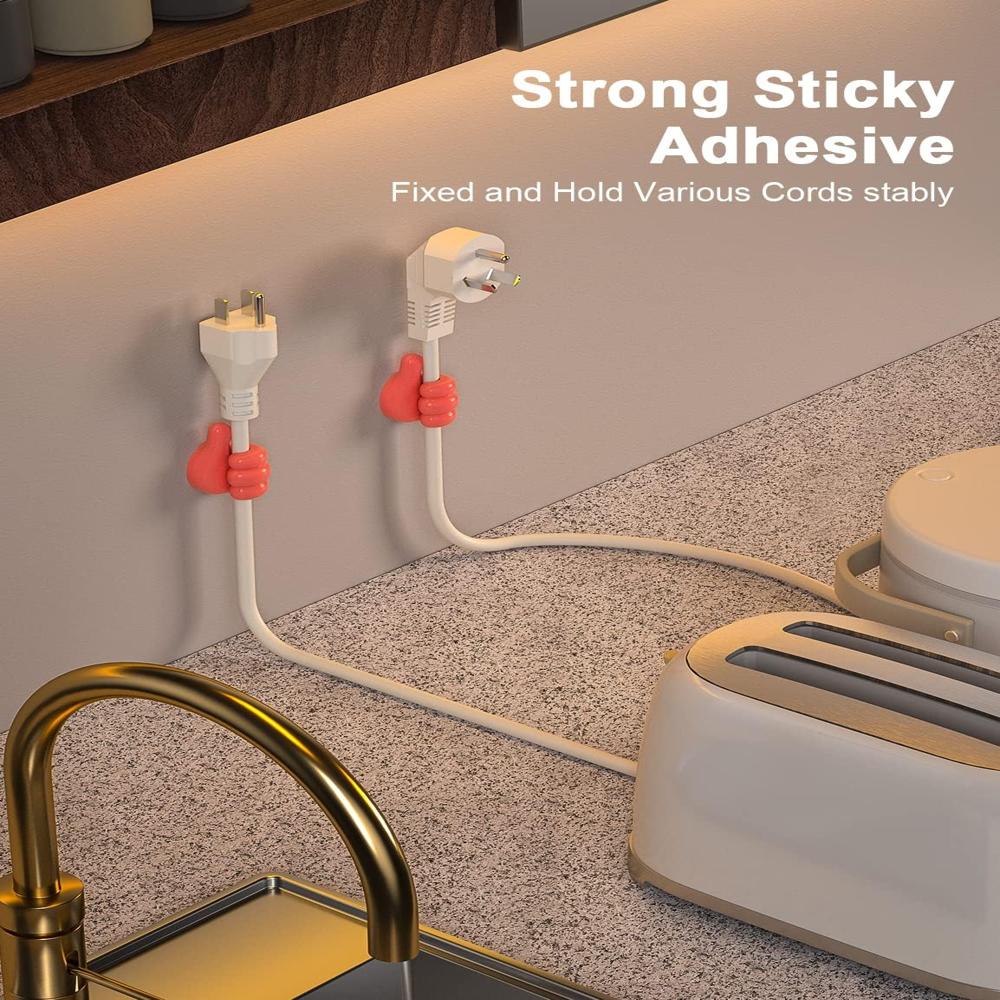Thumb Wall Hooks Adhesive Cable Clip Self Adhesive Hooks For Cable Organization - Feature: Waterproof