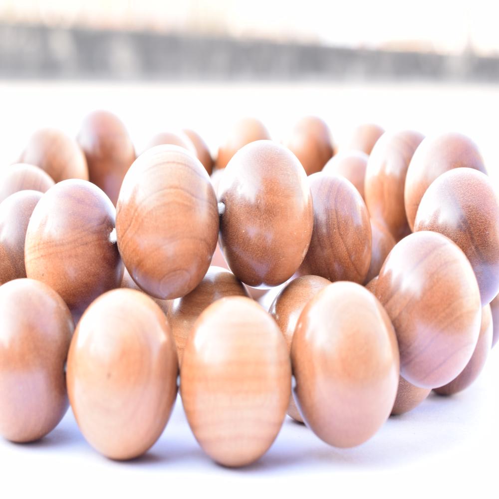 Chandan Mala - Pure Old Sandalwood, 108 Beads Size | Soothing Fragrance, Supreme Surface Finish, Perfectly Arranged