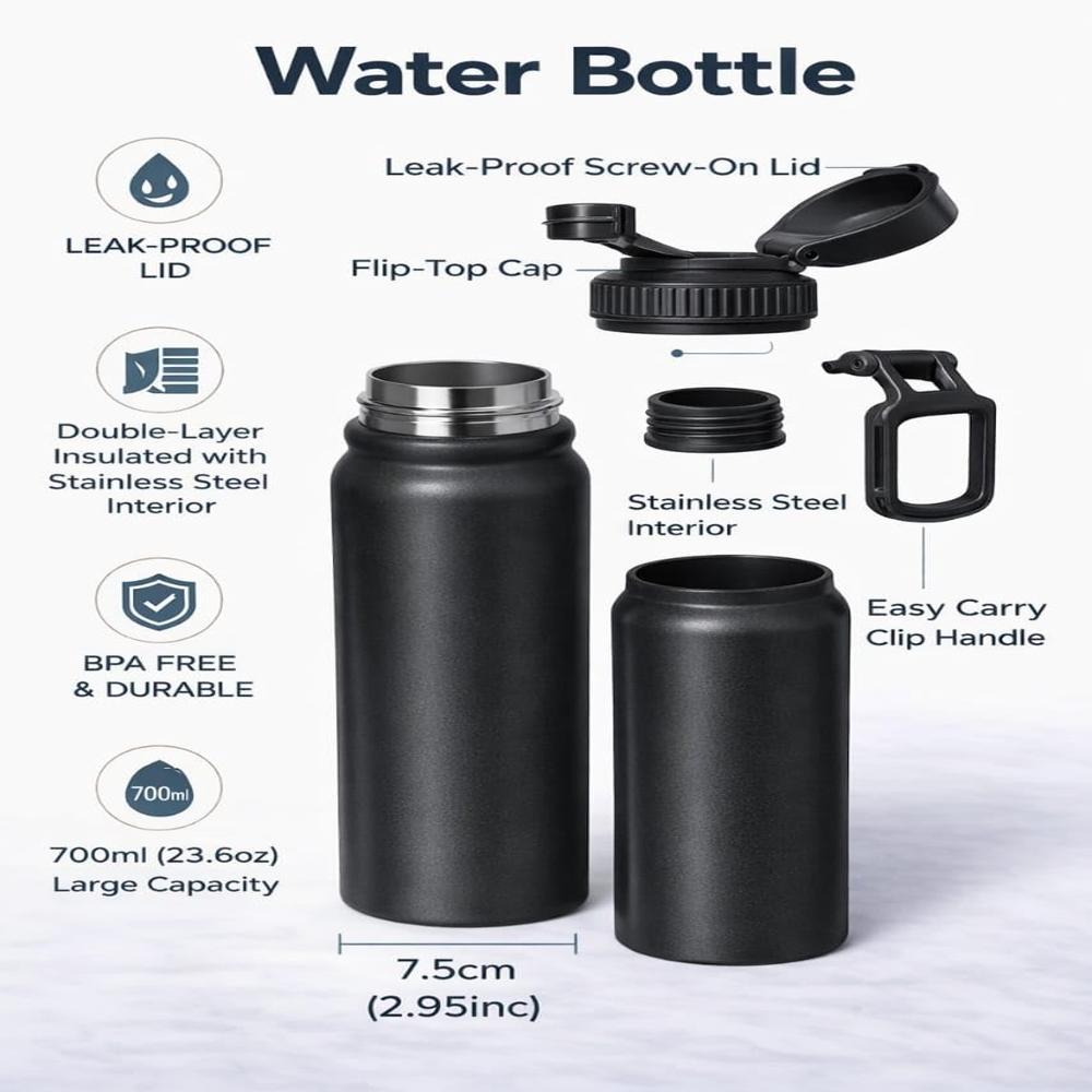Coco Bottle 650ML New Black