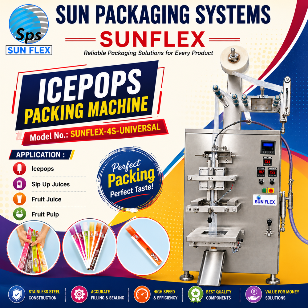 Skippy Icepops Pouch Packing Machine - Application: Beverage