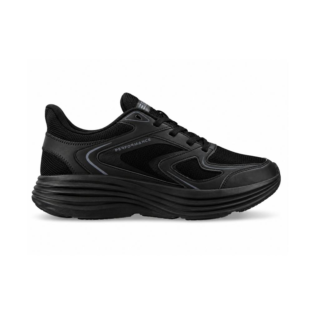 Super-Vision Mid-Black Men'S Running Shoes - Color: Mid Black