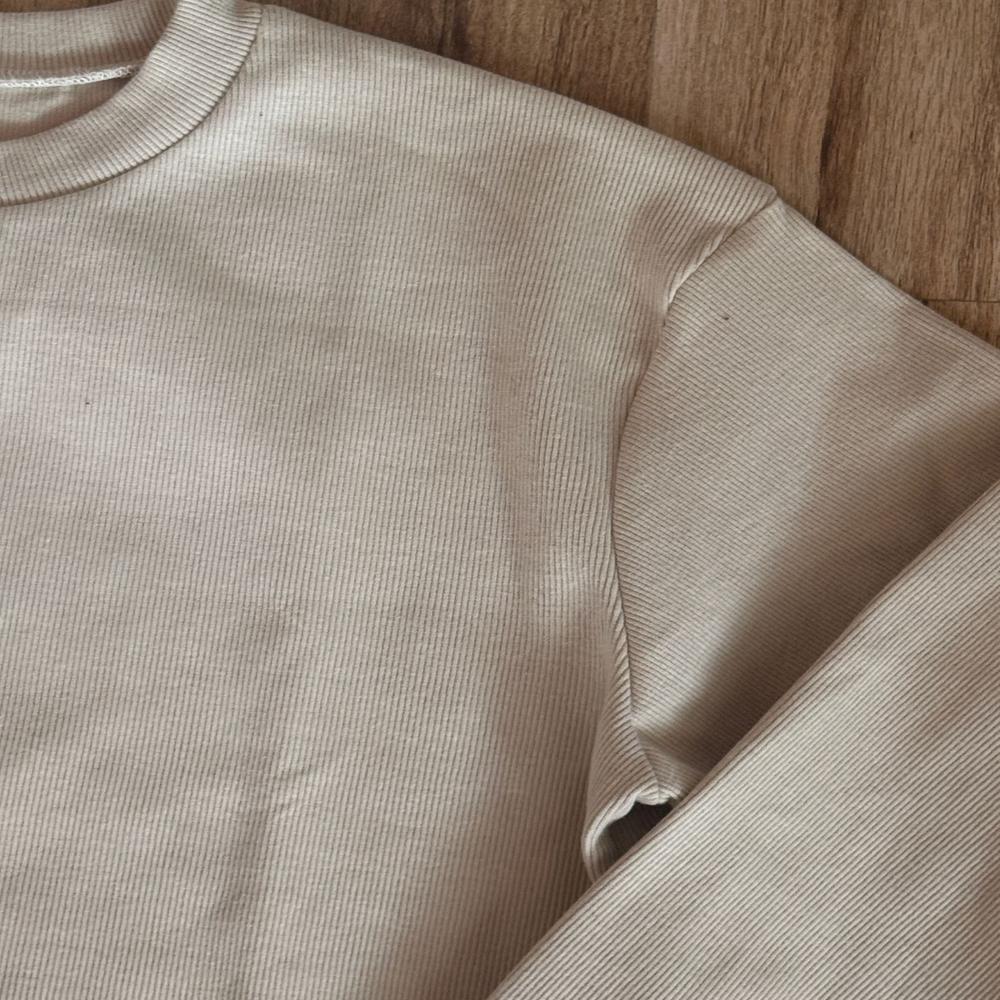 M11754 Mens Ribbed Crew Neck Pullover