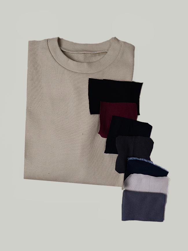 M11754 Mens Ribbed Crew Neck Pullover