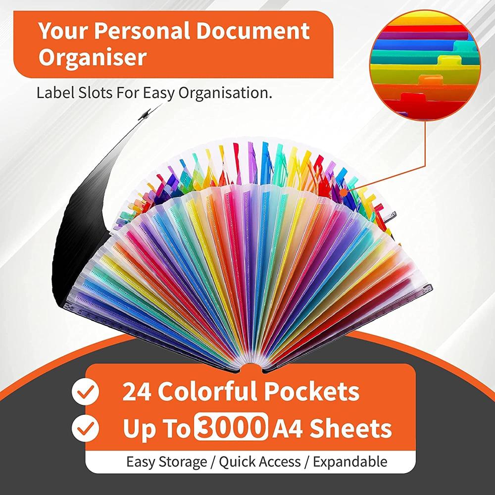 24 Pocket File Folder
