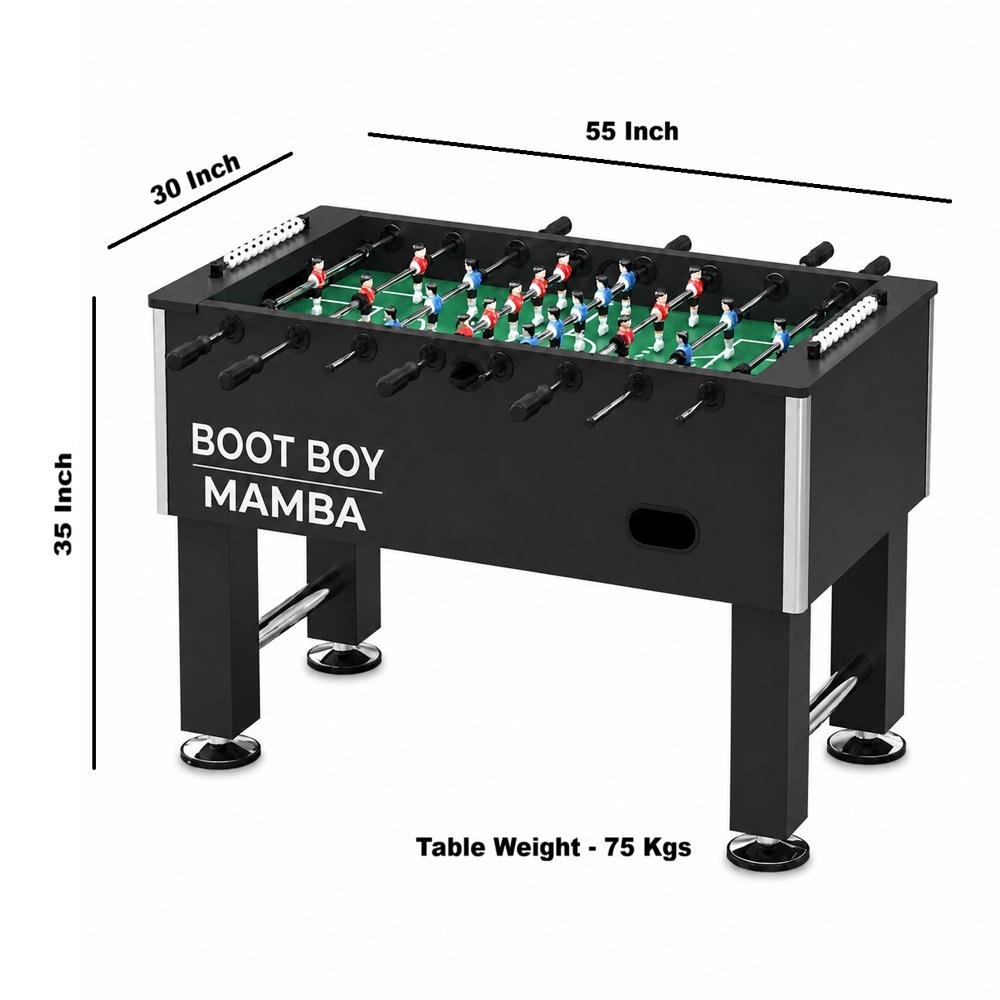 BOOT BOY 'Mamba' Foosball Table II Soccer Game for Adults II Strong Fooseball Table II Perfect for High-Usage Entertainment Spaces & Homes