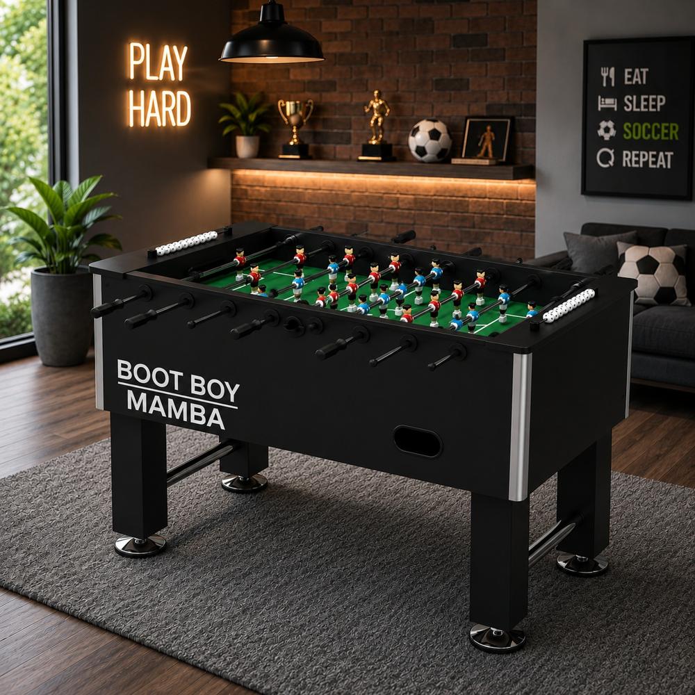 BOOT BOY 'Mamba' Foosball Table II Soccer Game for Adults II Strong Fooseball Table II Perfect for High-Usage Entertainment Spaces & Homes