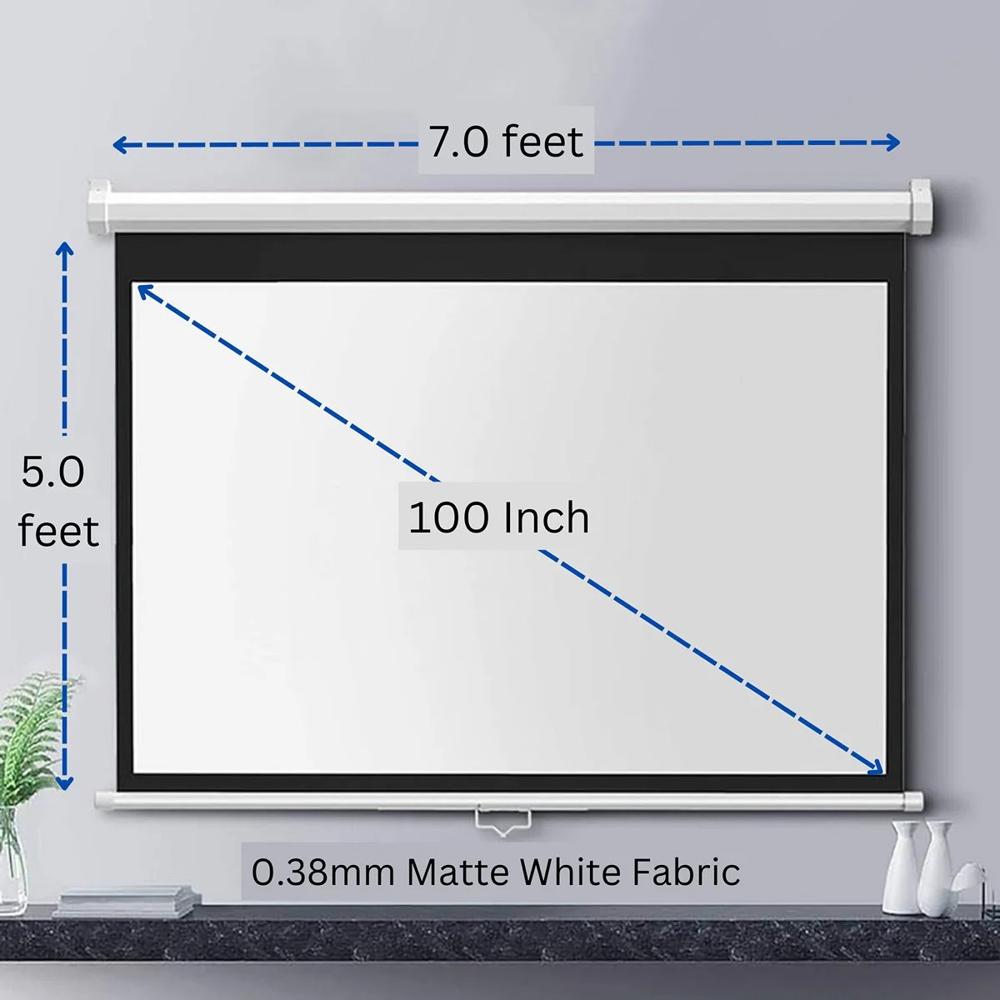 100 Inch 4:3 Pull Down Autolock/Instalock Projector Screen