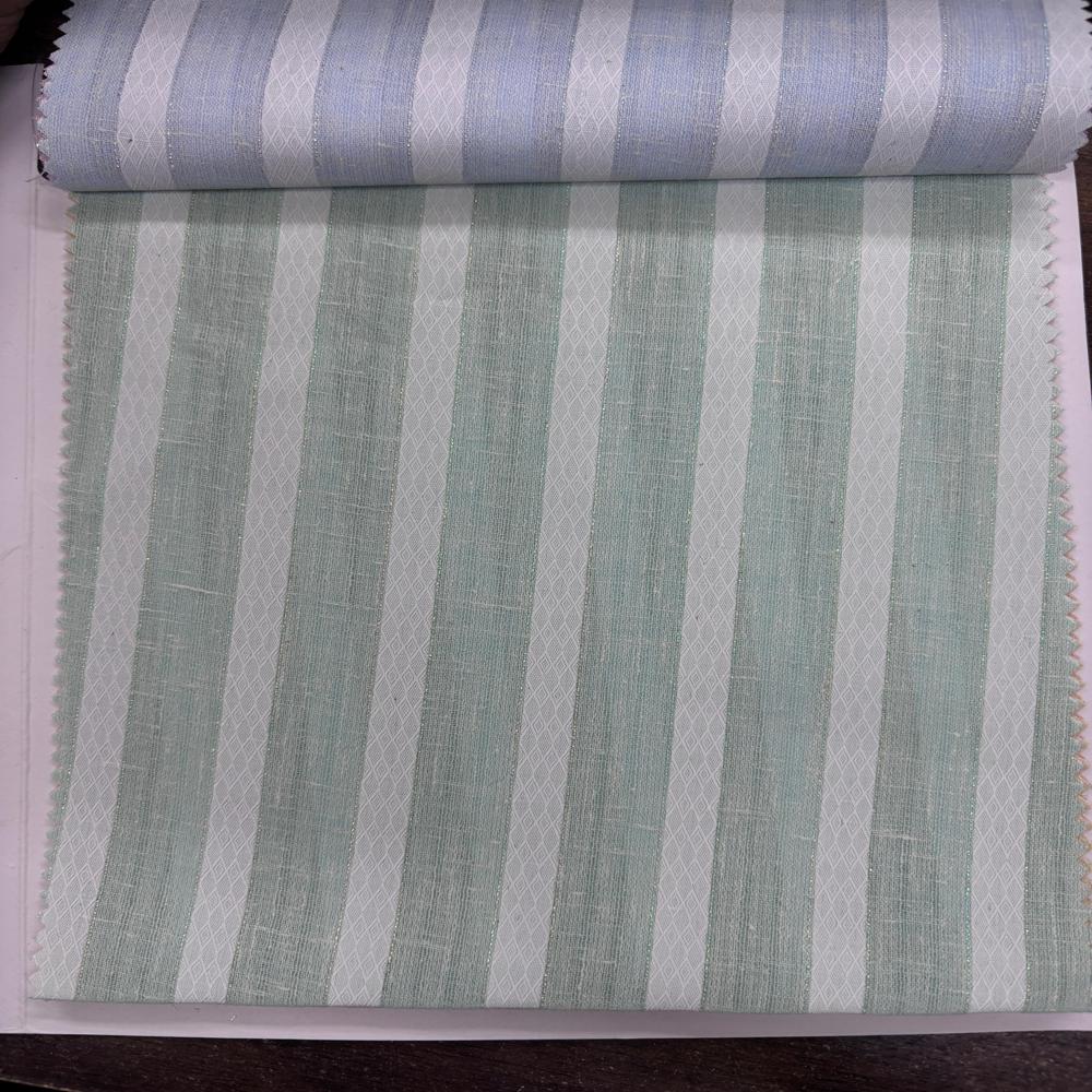 GOLDEN ZARI STRIPES SHIRTING FABRIC 58