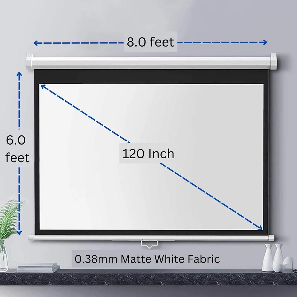 120 Inch 4:3 Pull Down Autolock/Instalock Projector Screen