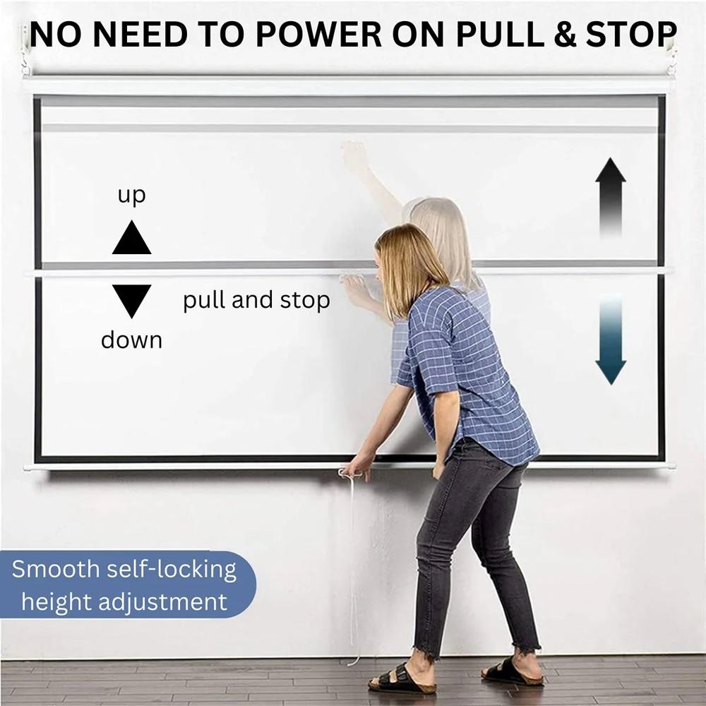120 Inch 4:3 Pull Down Autolock/Instalock Projector Screen