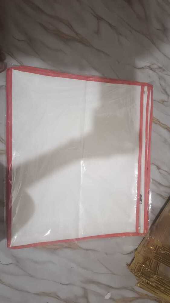 White Transparent Saree Cover