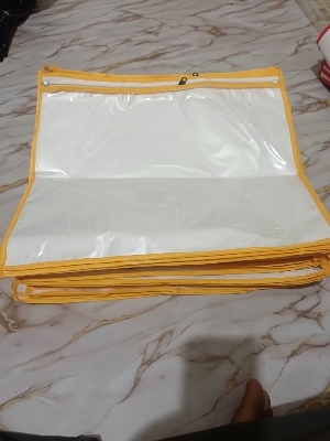 White Transparent Saree Cover