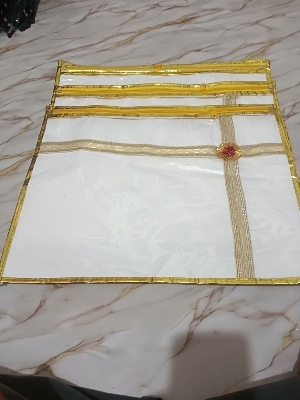 Orange Zipper Saree Storage Bag