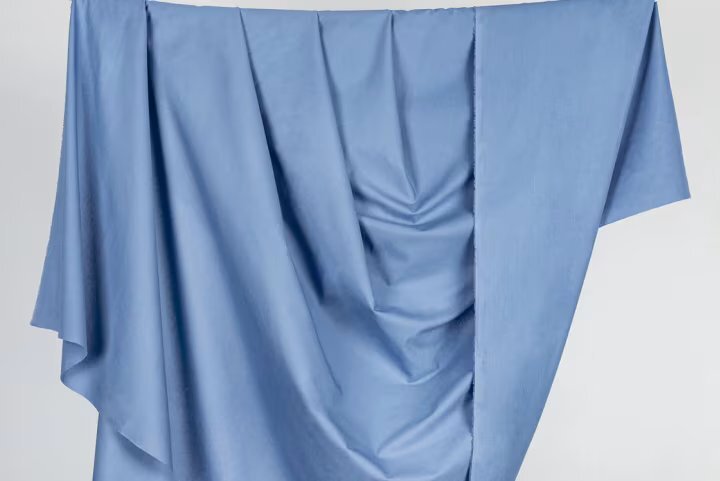 Nokia-Slate-Blue Solid-Dyed 100 Percent Cotton Poplin Fabric