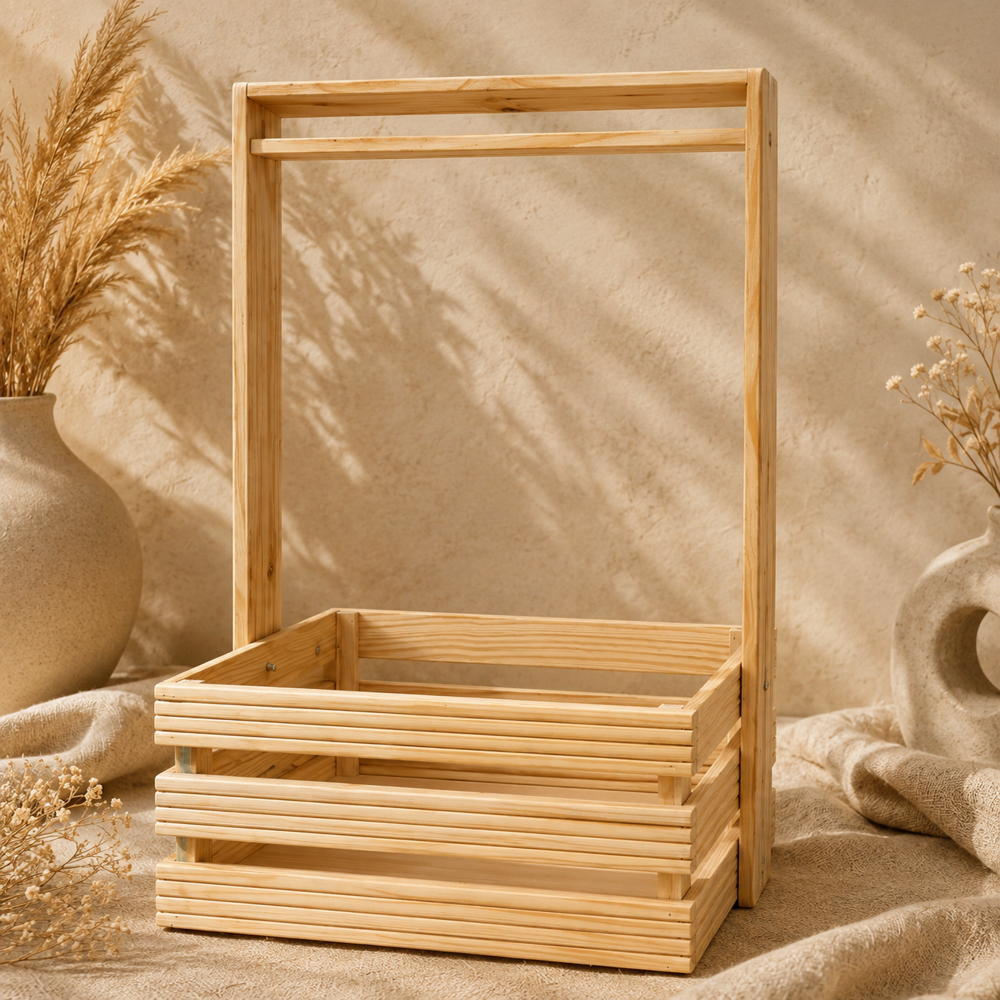 New Born Baby Pinewood Baskets