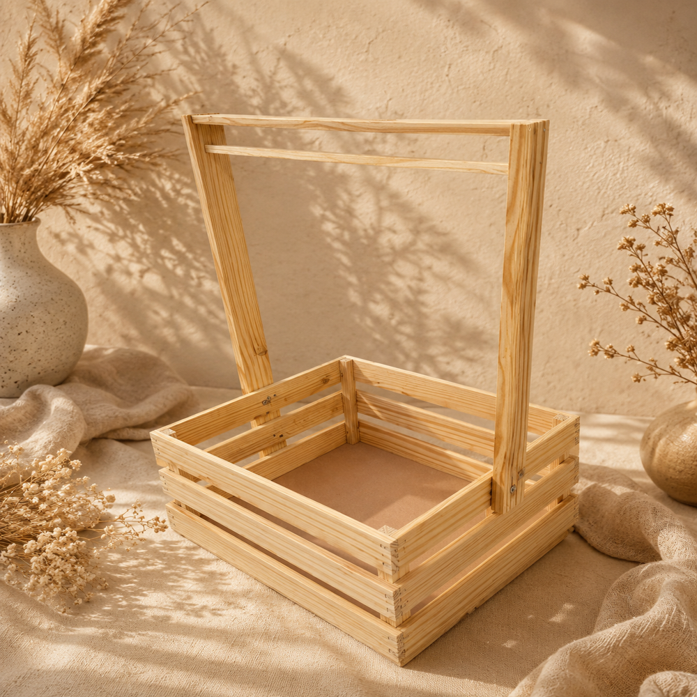 New Born Baby Pinewood Baskets