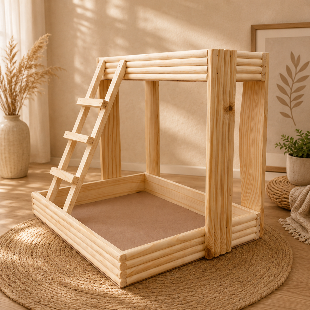 Pine Wood Basket Tray