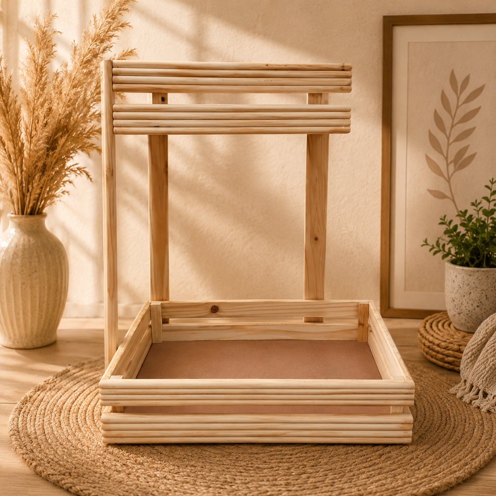 Packing Hamper Pinewood Tray
