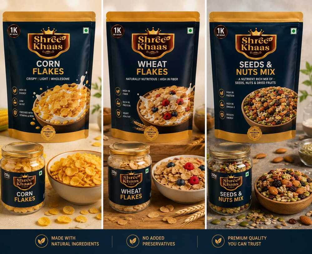 Breakfast Raw Cereals And Mixes Set