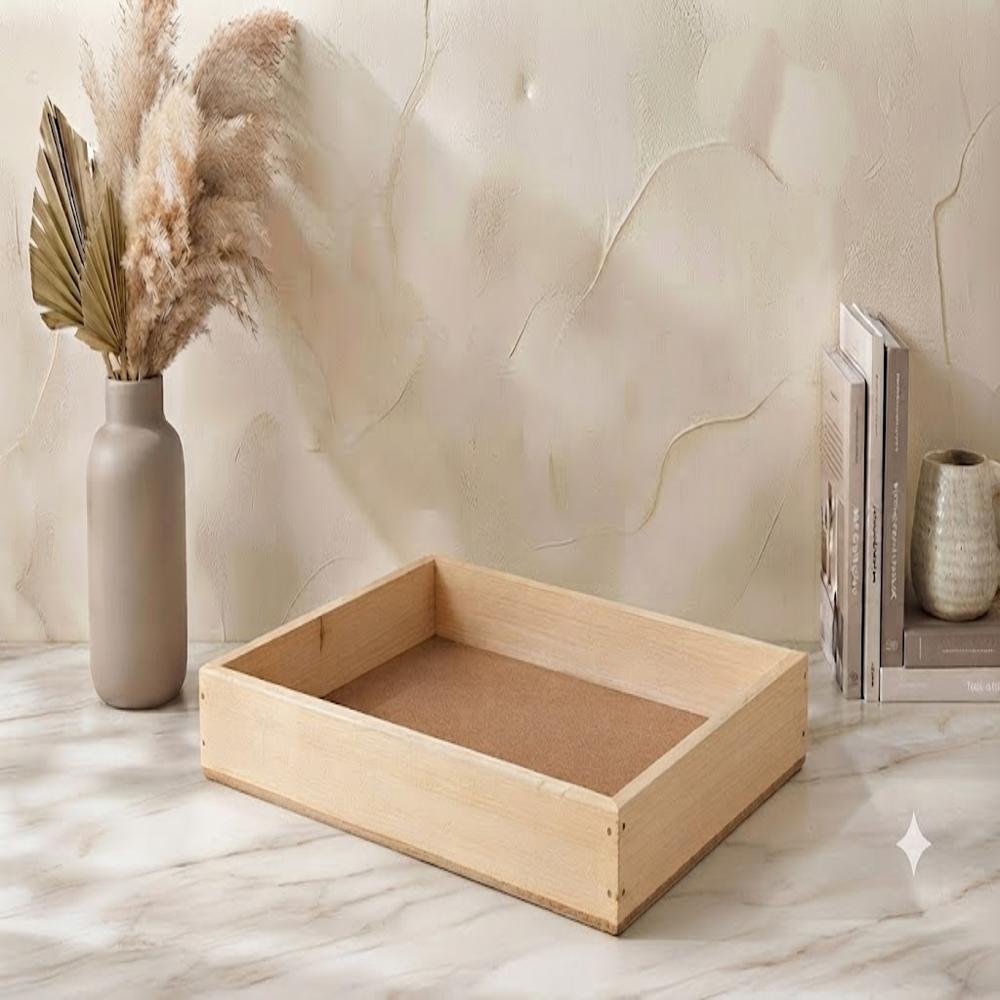 Wooden Dry Fruit Tray - Color: Natural