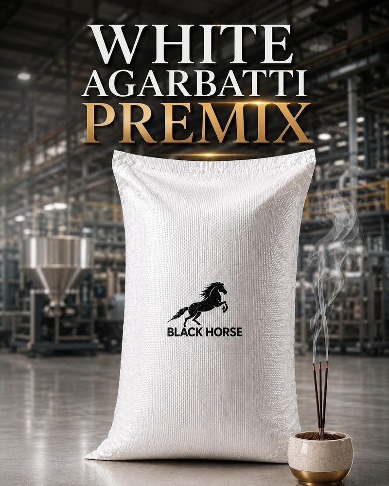 Black Horse White Premix Powder For Agarbatti