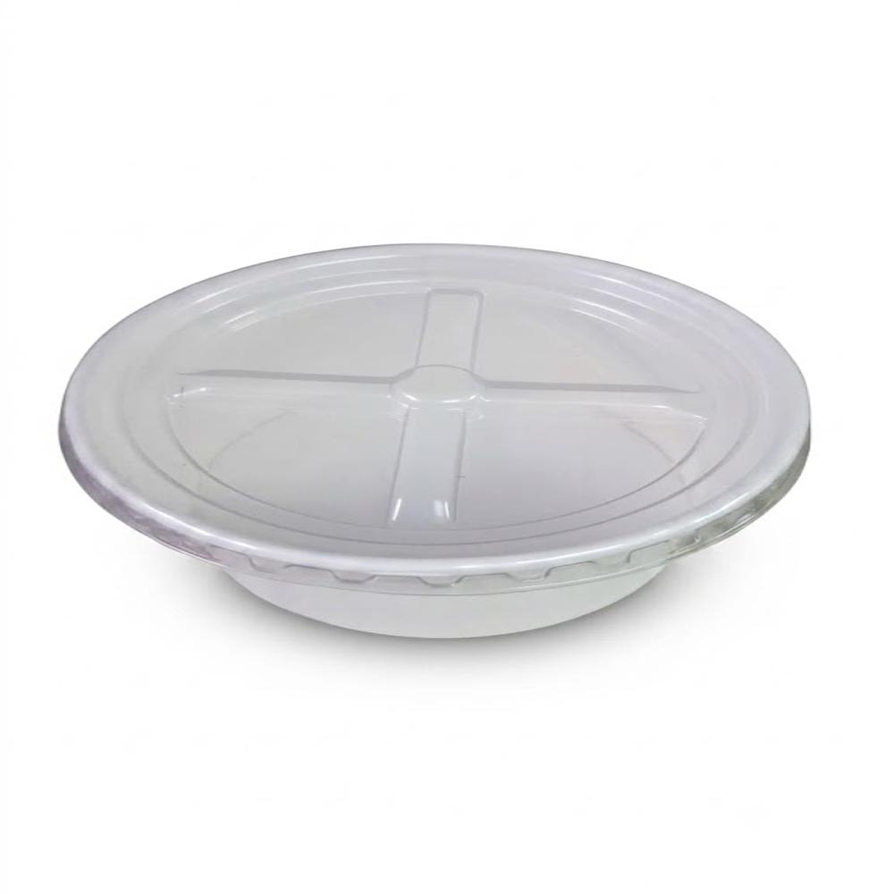 White Paper Food Tub with Clear Vented Lid