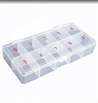 10 Slots Transparent Nail Tips Box