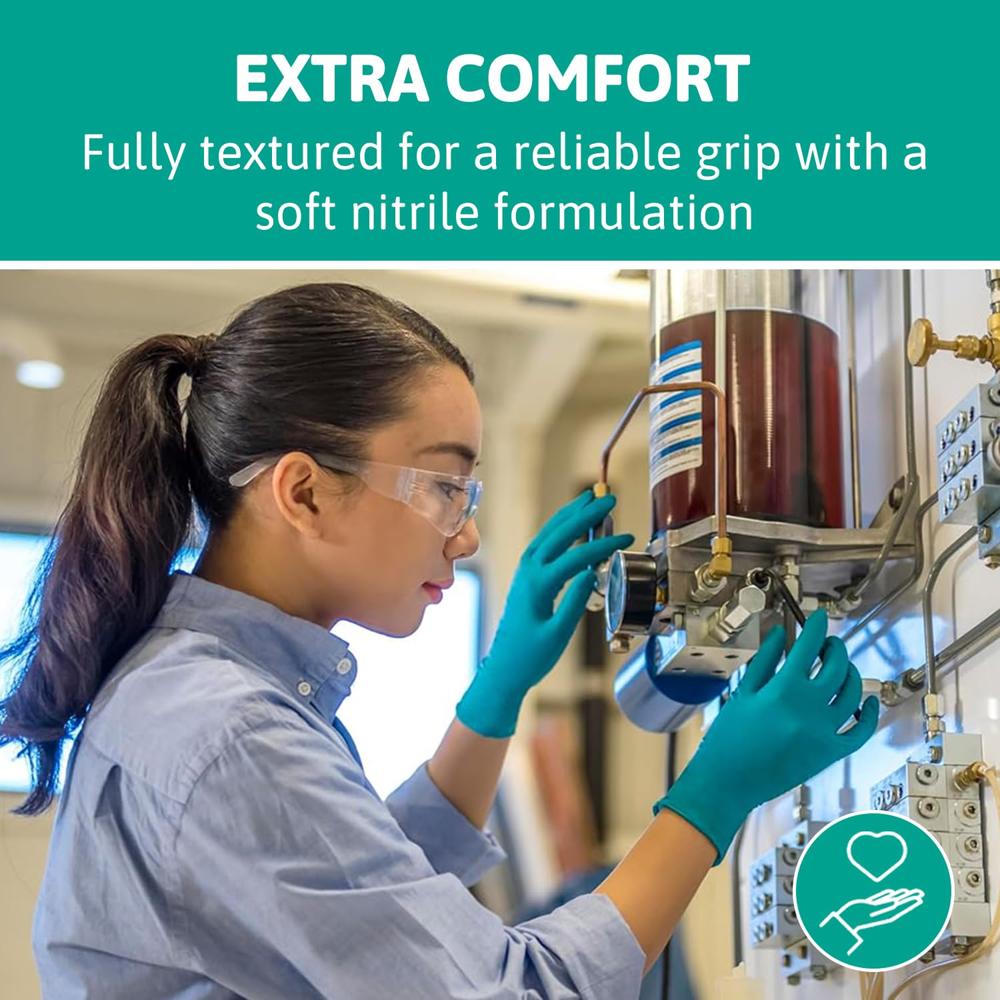 Ansell TouchNTuff 92600 Disposable Nitrile Gloves | Powder Free Chemical Resistant Gloves