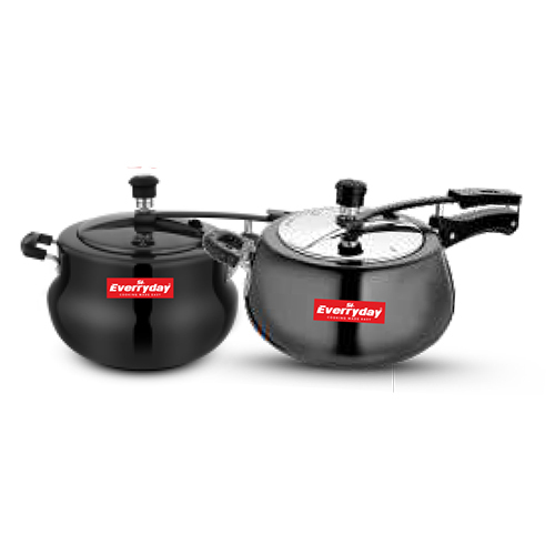 Everryday Hard Anodize Lotus and Handi Series Pressure Cooker (3 Ltr, 5 Ltr)