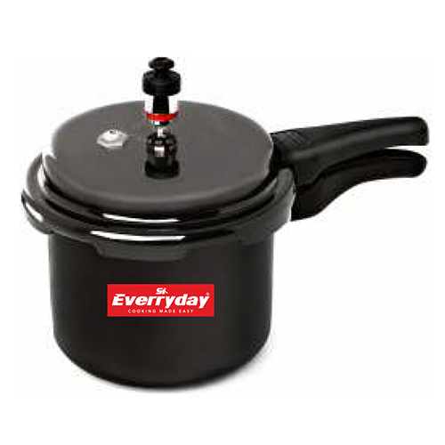 Everryday Hard Anodized Outer Lid PT Model Pressure Cooker with Induction Base (2 Ltr, 3 Ltr, 5 Ltr)