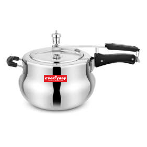 Everryday Silver Handi Series - Aluminium Pressure Cooker (2 Ltr, 3.5 Ltr, 5.5 Ltr)
