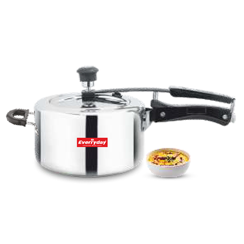 Everryday Rhino Classic Series - Induction Aluminium Pressure Cooker Heavy Base with SS Lid (2 Ltr, 3 Ltr, 5 Ltr)