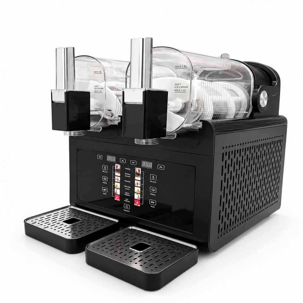 Double Container Slush Machine - Color: Black