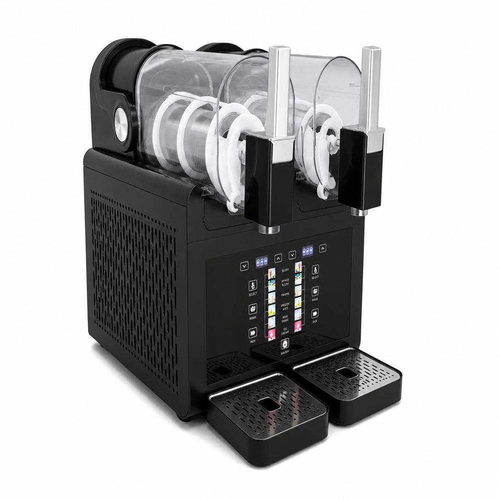 Double Container Slush Machine - Color: Black