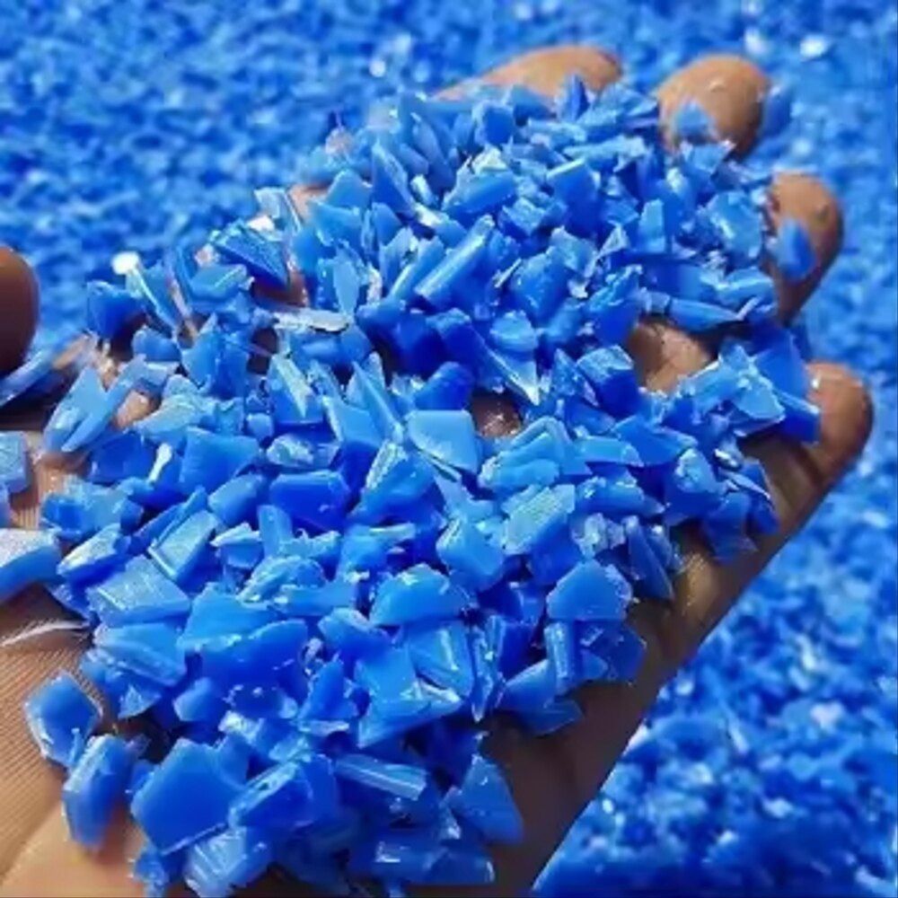 Blue HDPE Plastic Chips