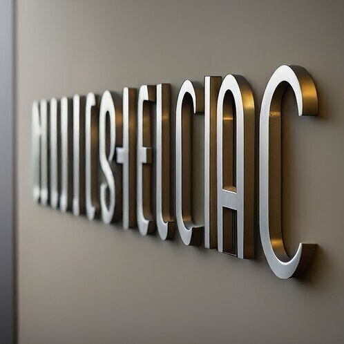 316 Stainless Steel Silver Letter Sign Board