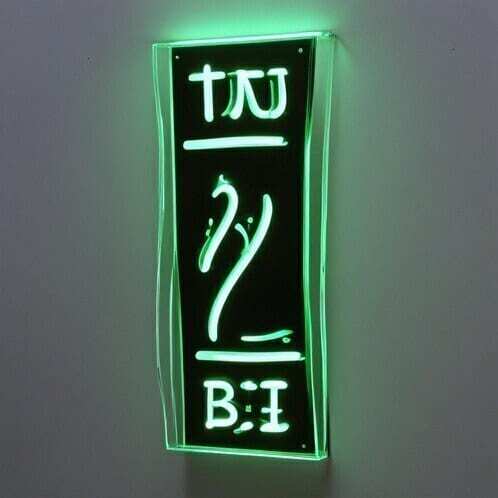 Acrylic Green And Black Glow Sign Board