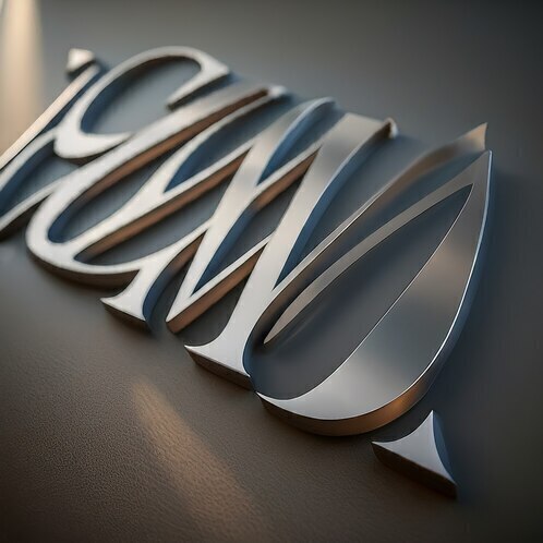 317H Stainless Steel Silver Letter Sign Board
