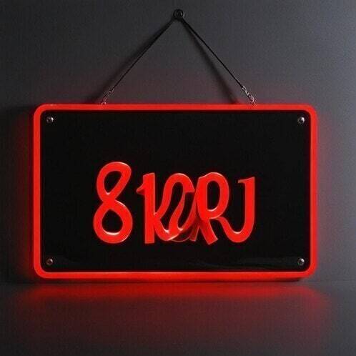 Acrylic Red And Black Glow Sign Board